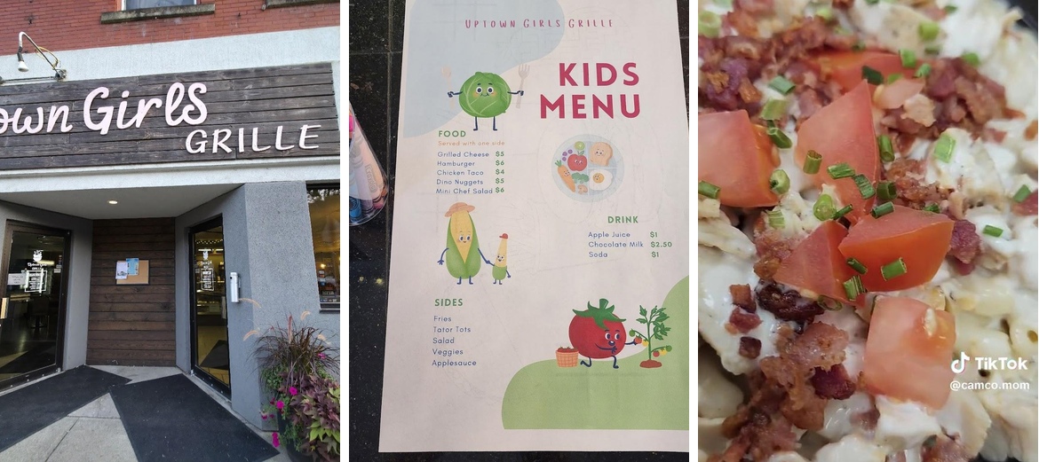 Uptown Girls Grille Menu